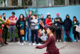Performances im und um das Haus der Statistik