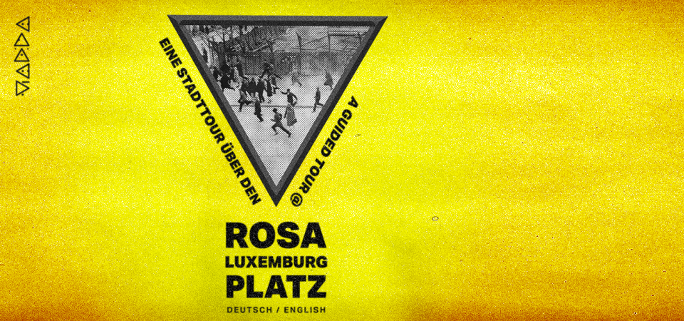 Crowd running on Rosa-Luxemburg-Platz